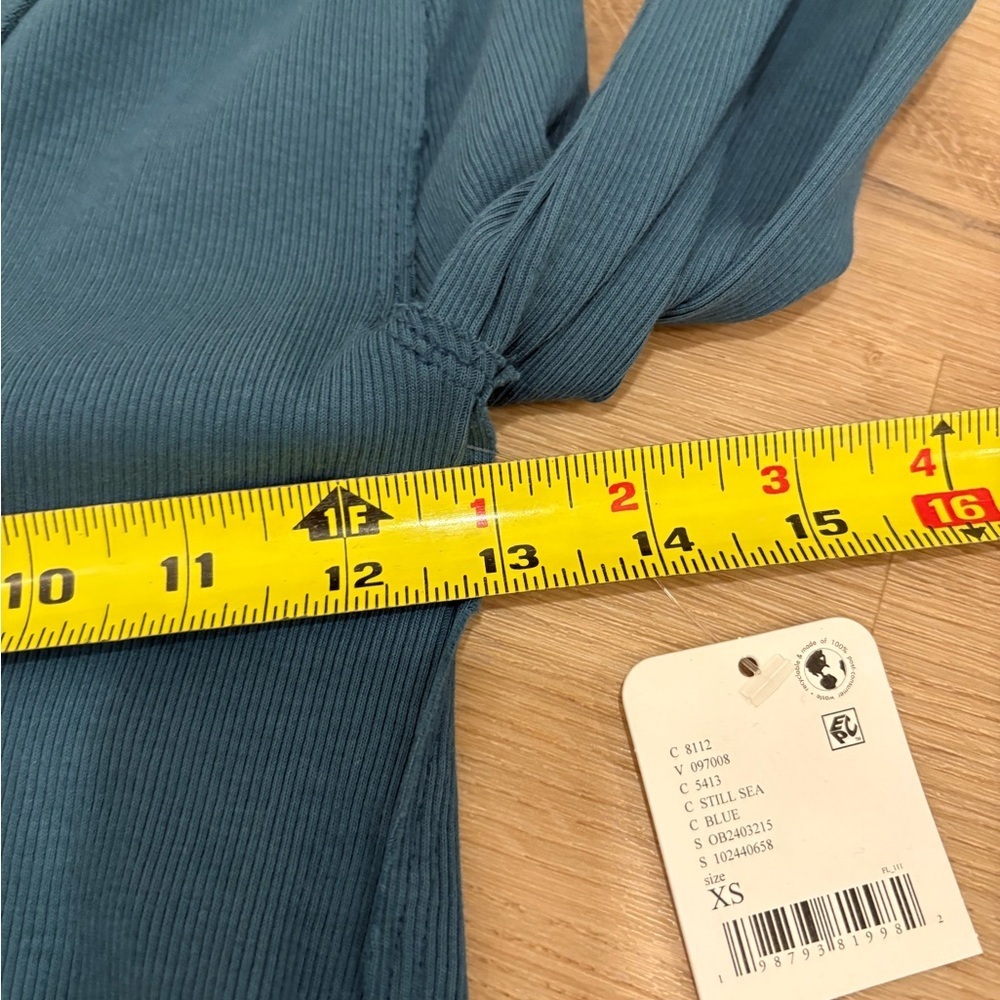 NWT We The Free Neria Long Sleeve Stretch Cotton Ribbed Top - Picture 7 of 8